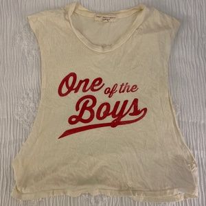 Cropped graphic tank top